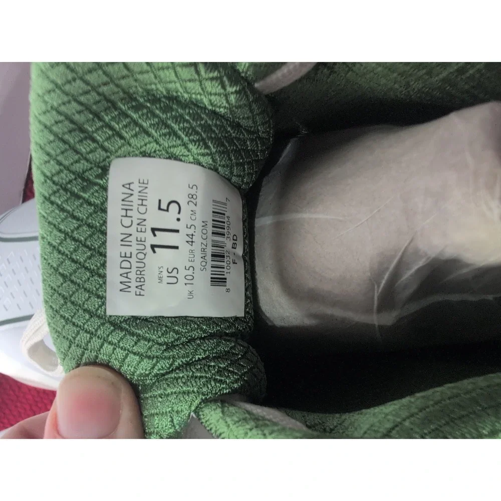 Sqairz GFP Metal Baseball Cleat Shoe Light Gray And Green Men's 11.5 Athletic